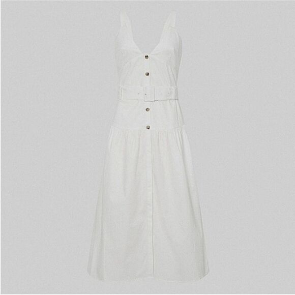 REISS NWT Vita Button Through Midi Sundress White
Size 0 MSRP $330 - Picture 7 of 12